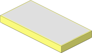 Tile  2 x  4 with Chrome Silver Mirror Sticker