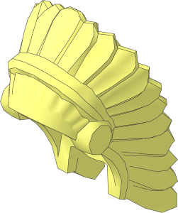 Minifig Headdress American Indian Warbonnet
