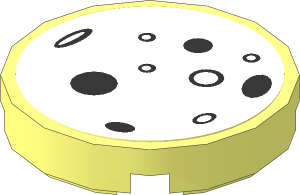 Tile  2 x  2 Round with Metallic Silver Circles and Ovals Sticker