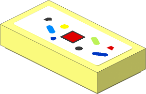 Tile  1 x  2 with LEGO Store Shopping Bag Sticker
