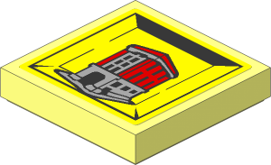 Tile  2 x  2 with Miniature Set 75827 Firehouse Headquarters Sticker