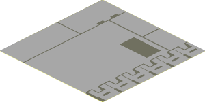 Sticker  3.7 x  3.7 with Panels and Lines Left