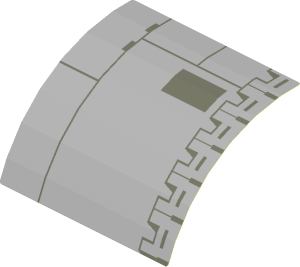 Sticker  3.7 x  3.7 with Panels and Lines Left (Formed)
