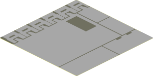 Sticker  3.7 x  3.7 with Panels and Lines Right
