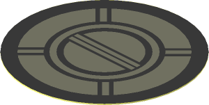 Sticker  1.7 x  1.7 Round with Black Circles and Lines
