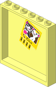 Panel  1 x  6 x  5 with Cats, "Ella" and Phone Numbers Sticker