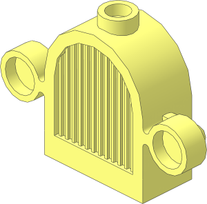Car Grille  1 x  2 x  2 Round Top with Lights
