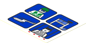 Sticker  2.8 x  3.3 with Police Command Centre Monitors