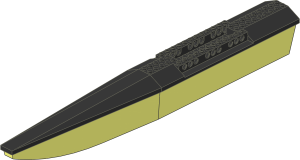 Boat Hull 48 x  6 x  5 with Black Top