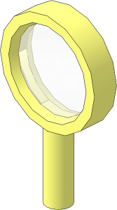 Minifig Tool Magnifying Glass with TransClear Lens