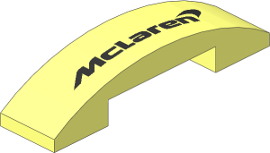 Slope Brick Curved  4 x  1 Double with Black "McLaren" Logo Pattern
