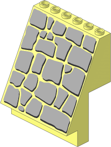 Panel  4 x  6 x  6 Sloped with Light Grey Rocks Pattern