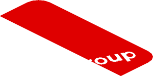 ~Sticker  0.8 x  1.9 with White Adler Pelzer Logo and Blue Triangle on Red Background Right - First Face