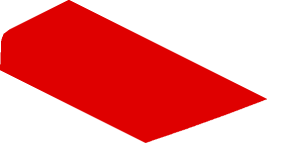 ~Sticker  0.8 x  1.6 with White Arc on Red Background Right -  Third Face