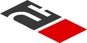 ~Sticker  0.8 x  1.9 with White Logos on Black and Red Background Right - Second Face