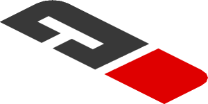 ~Sticker  0.8 x  1.9 with White Logos on Black and Red Background Right - First Face