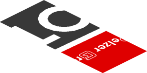 ~Sticker  0.8 x  1.9 with White Logos on Black and Red Background Right - Fifth Face