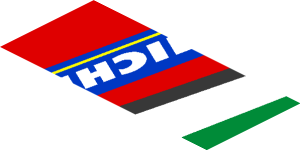 ~Sticker  0.8 x  1.9 with Michelin Logo and Green Triangle on Red Background Right - Third Face