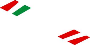 ~Sticker  1.9 x  1.8 with Logos and Tricolor Stripe on Red Background - Second Face
