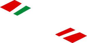 ~Sticker  1.9 x  1.8 with Logos and Tricolor Stripe on Red Background - Third Face