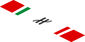 ~Sticker  1.9 x  1.8 with Logos and Tricolor Stripe on Red Background - Fifth Face