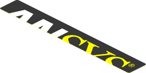 Sticker  0.8 x  5.8 with Upper Part of ANSYS Logo on Black Background
