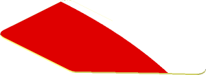 Sticker  0.8 x  1.6 with White Arc on Red Background Right