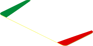 Sticker  0.8 x  1.8 with Tricolor Stripe