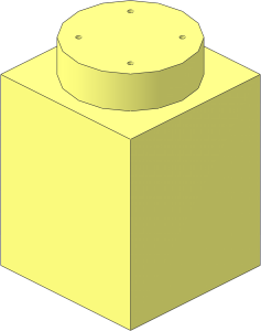 Container  3 x  3 x  3 Salt and Pepper Shaker Top (Needs Work)