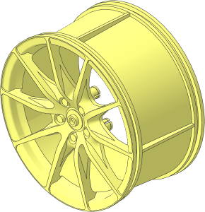 Wheel Rim 41 x 75 with  10 Spokes and  3 Pins