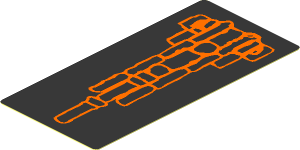 Sticker  3.7 x  1.7 with Atlantis Orange Lobster Carapace