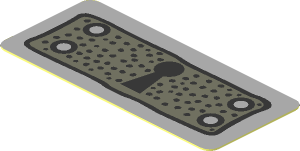 Sticker  0.8 x  1.8 with Bolted Panel and Keyhole