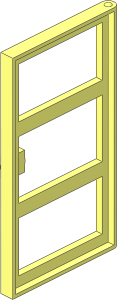 ~Door  1 x  4 x  6 with  3 Panes - Frame