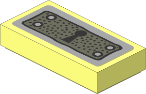 Tile  1 x  2 with Bolted Panel and Keyhole Sticker