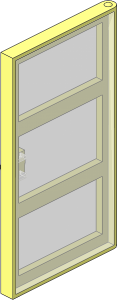 Door  1 x  4 x  6 with 3 Panes with TransClear Glass