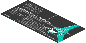 Sticker  7.2 x 15.0 with SW Imperial Shuttle Specifications