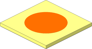 Tile  6 x  6 with Orange Disc Sticker