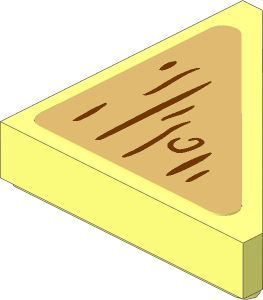 Tile  2 x  2 Triangular with Wood Grain Sticker