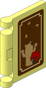 Minifig Book Cover with Bear, Honey Pot and "BEN A." Stickers on Both Sides