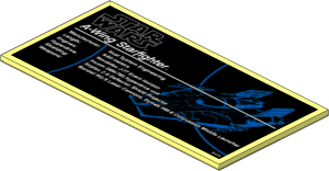 Tile  8 x 16 Type 2 with SW A-wing Starfighter Specifications Sticker