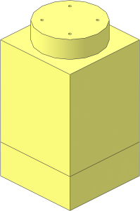 Container  3 x  3 x  4 Salt and Pepper Shaker (Complete)