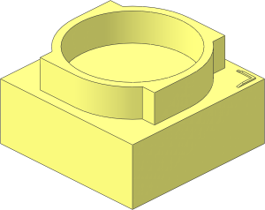 Container  3 x  3 x  1 Salt and Pepper Shaker Bottom (Needs Work)