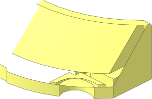 ~Windscreen  2 x  4 x  1 Curved - Without Patternable Area - Half