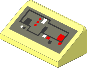 Slope Brick 31  1 x  2 x  0.667 with Buttons and Circuitry Sticker