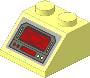 Slope Brick 45  2 x  2 with Viewscreen and Controls Sticker