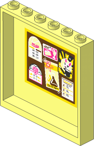 Panel  1 x  6 x  5 with "HLC" Bulletin Board Sticker