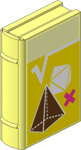Minifig Book with Math Textbook with Geometric Figures Sticker