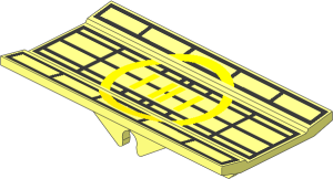 Hinge  6 x  3 Radar with Yellow Radar Pattern