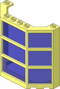 Window Bay  3 x  8 x  6 with Trans-Blue Glass (Complete)