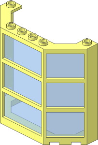 Window Bay  3 x  8 x  6 with Trans-Light-Blue Glass